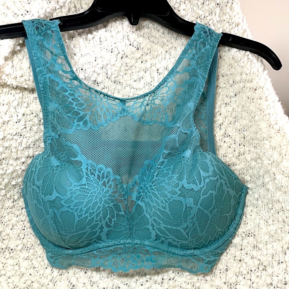 PINK VICTORIAS SECRET TEAL BRALETTE